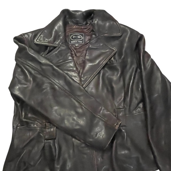 Vintage Tannery West Dark Leather Jacket - Picture 3 of 6